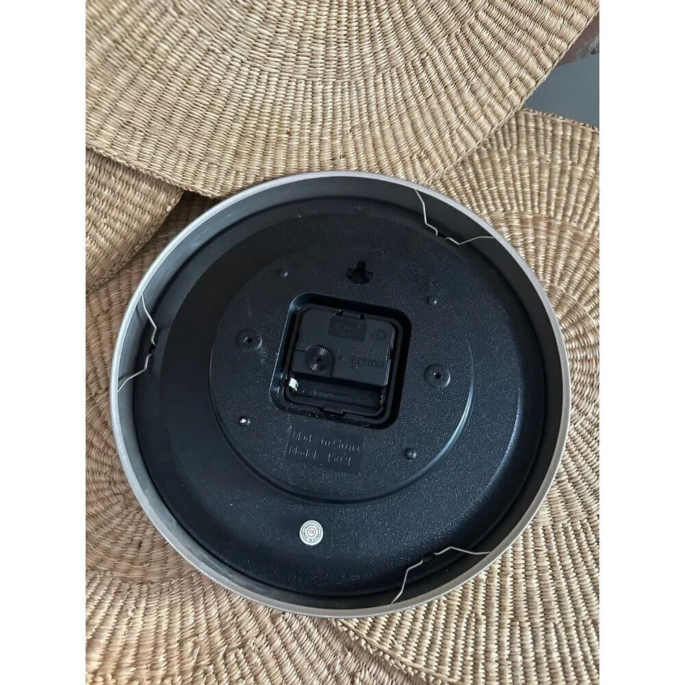 Round Grey Wall Clock